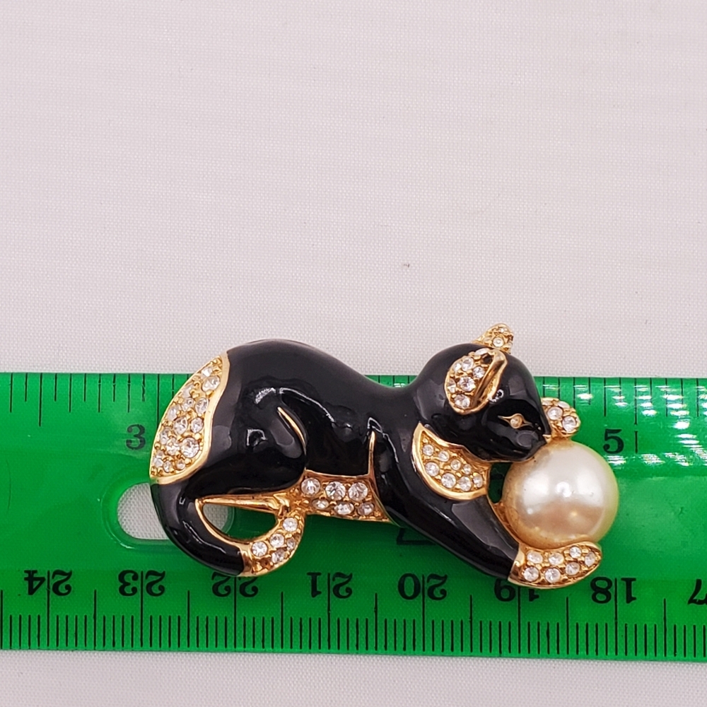 Swarovski Crystal Cat Brooch - Picture 5 of 6